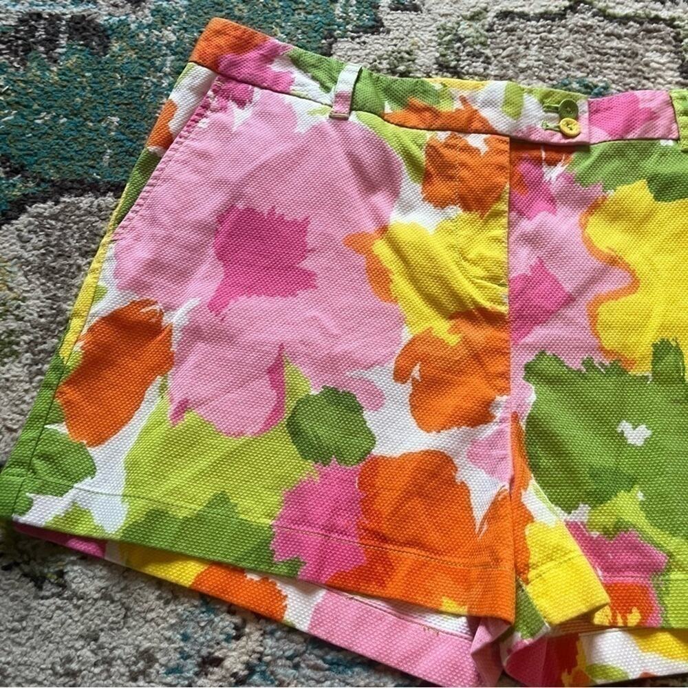 Vineyard Vines Women’s Size 16 Floral Cotton Stretch Shorts Preppy Bright - Picture 4 of 8